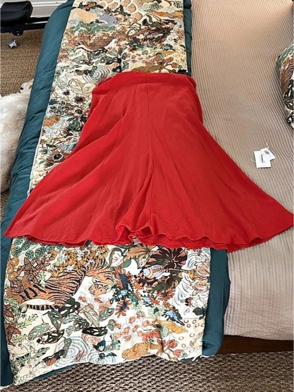 Z Supply Meryl Skirt Maxi Red Size Medium nwt - Picture 7 of 7